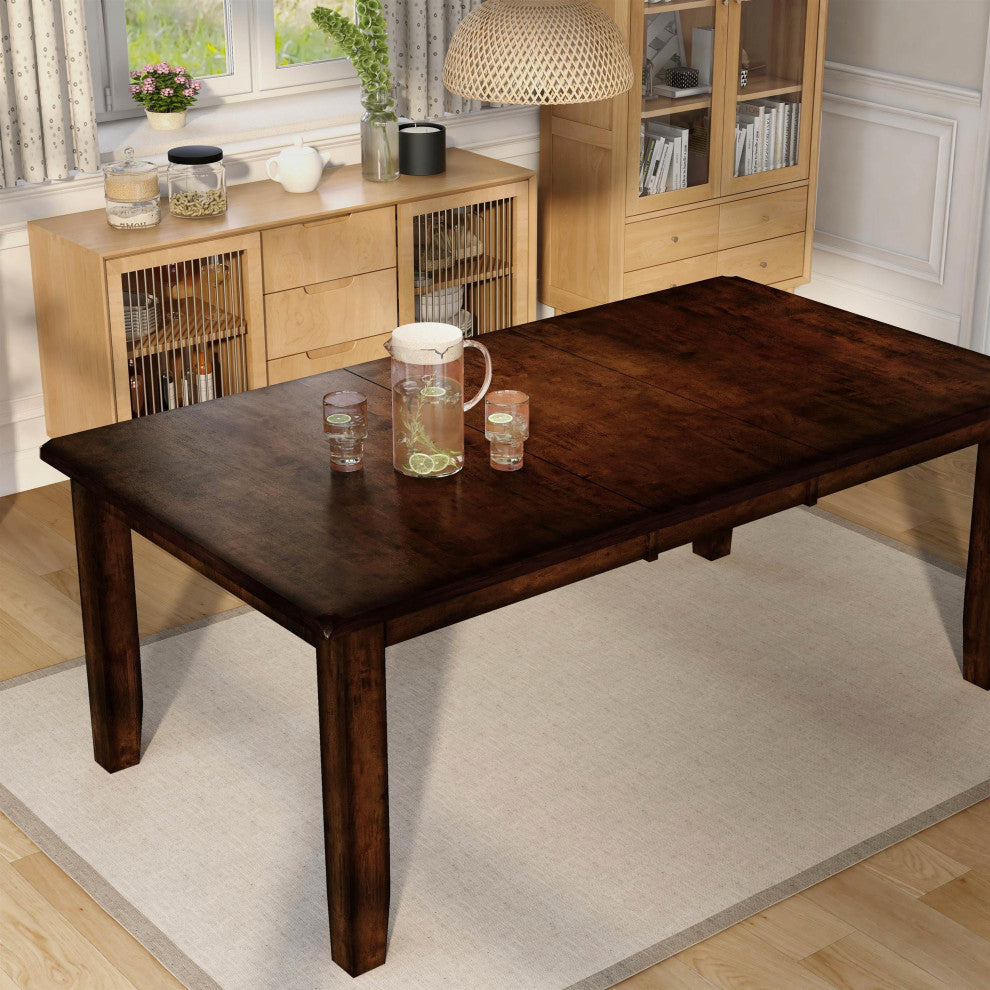Furniture of America Arlen Wood Extendable Dining Table in Dark Cherry
