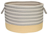 Colonial Mills Basket Chloe Stripe Basket Pale Banana Round
