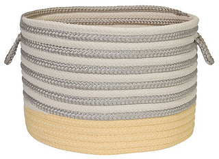 Colonial Mills Basket Chloe Stripe Basket Pale Banana Round