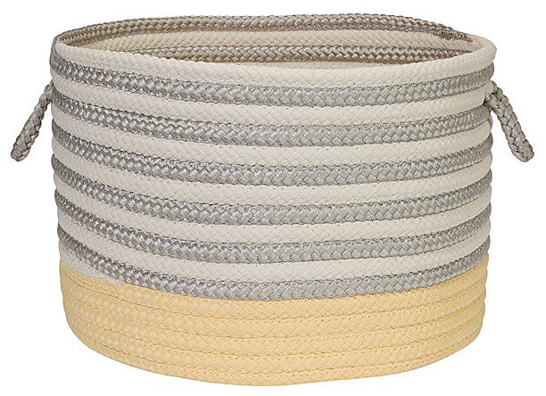 Colonial Mills Basket Chloe Stripe Basket Pale Banana Round