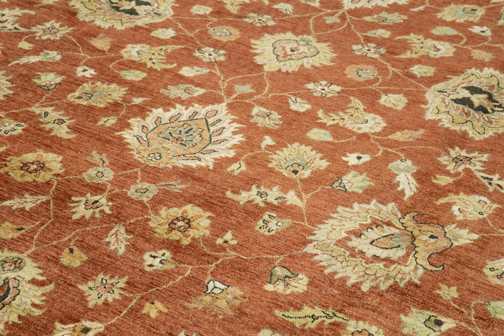 Rug N Carpet - Hand-Knotted Oriental 12' 0" x 15' 1" Large Oushak Area Rug