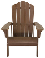 Orlando Plastic Wood Adirondack Chair, Brown