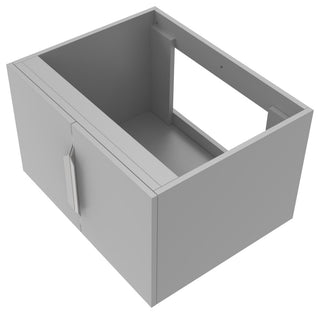 CastelloUSA Alpine 24" Wall Mounted Vanity, Base Only, Gray, Brushed Nickel