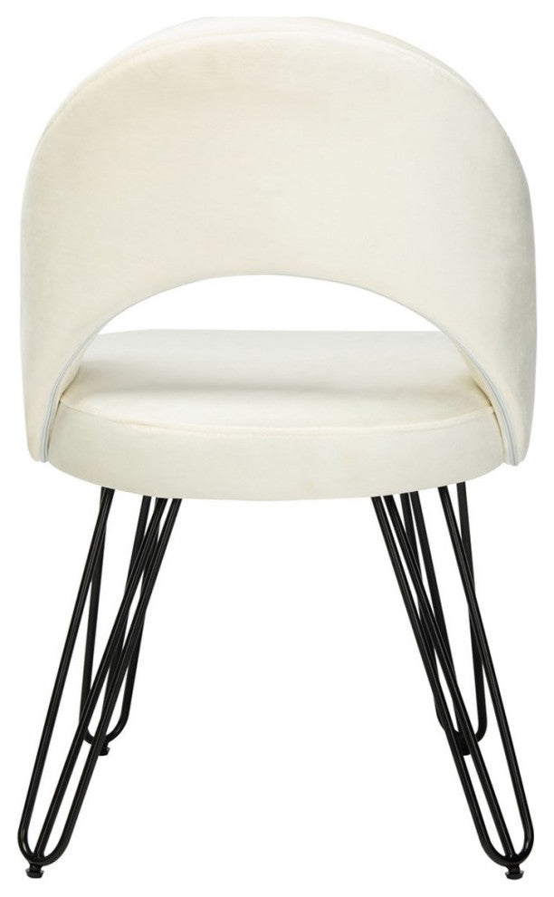 Safavieh Jora Retro Side Chair, Creme/Black