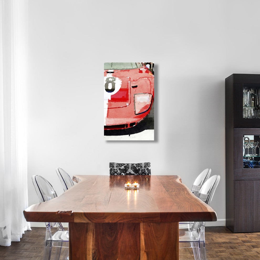 "1964 Ford GT40 Front Detail Watercolor" Fine Art Print
