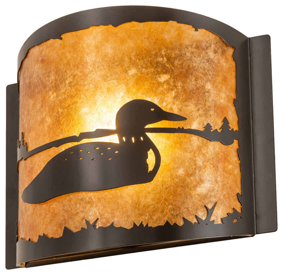12 Wide Loon Right Wall Sconce