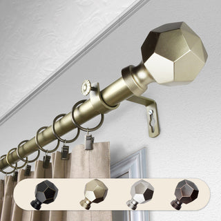 Theobald 1" Curtain Rod, Light Gold, 28-48"