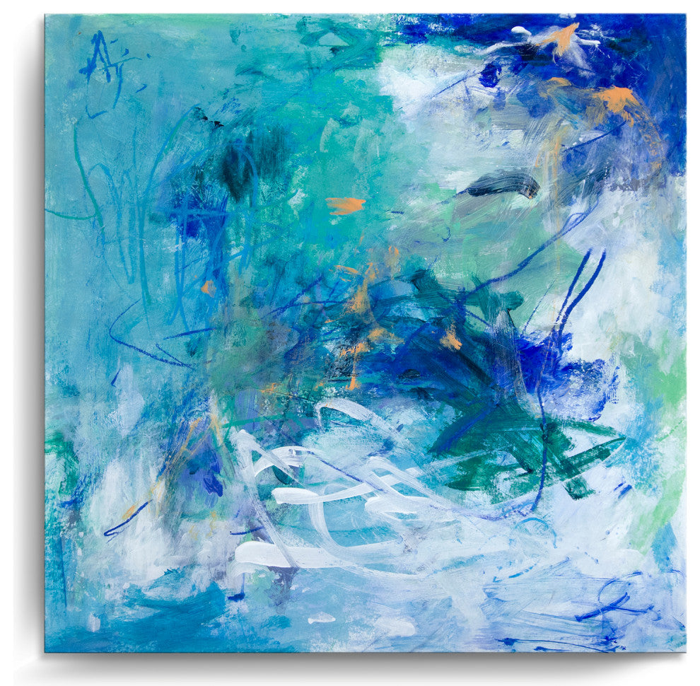 Ready2HangArt 'Blue Lagoon' Abstract Canvas Wall Art