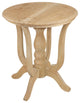 Benzara BM285112 Round Side Table, Turned Legs, Classical, Wood Grain, Brown