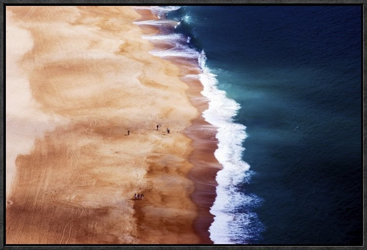 "Silver Coast" Framed Canvas Giclee by Cbomersphotography, 25x17"