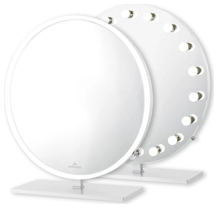 Monarch Pro Vanity Mirror, Silver, Led Strip Light