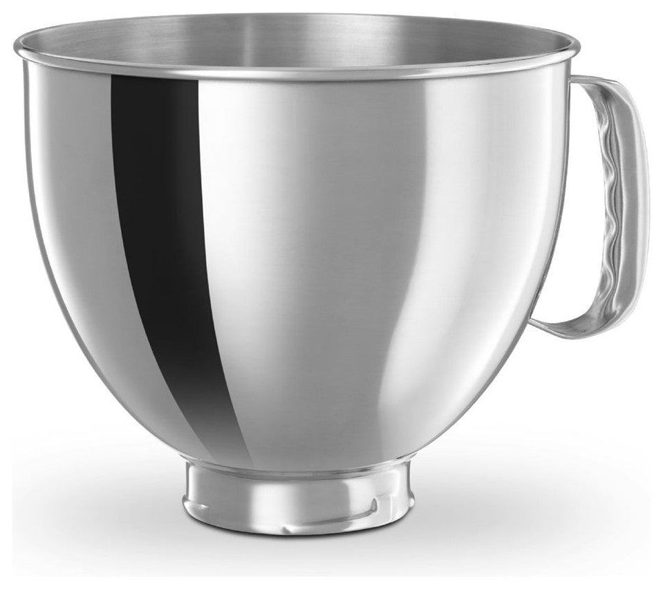 KitchenAid K5THSBP 5 Quart Polished Stainless Steel Bowl with Comfortable Handle