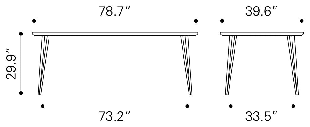 Perpignan Dining Table Brown