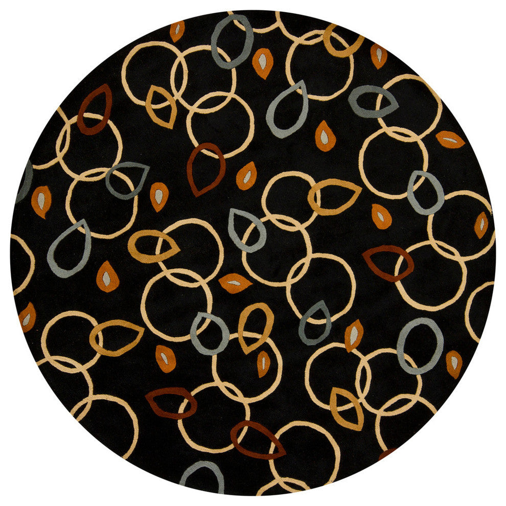 Metro Contemporary Area Rug, 7'9" Round