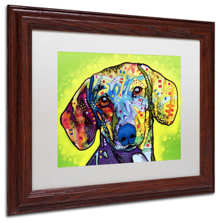 Dean Russo 'Dachshund' Framed Art, 11x14, Wood Frame, White Mat