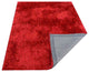 HAND TUFTED SHAG POLYESTER ECO-FRIENDLY AREA RUGS, Red Color, Solid Design
