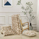 Raccoon Faux Fur Throw Blanket With 2 Pillows, Taupe, 50"x60"