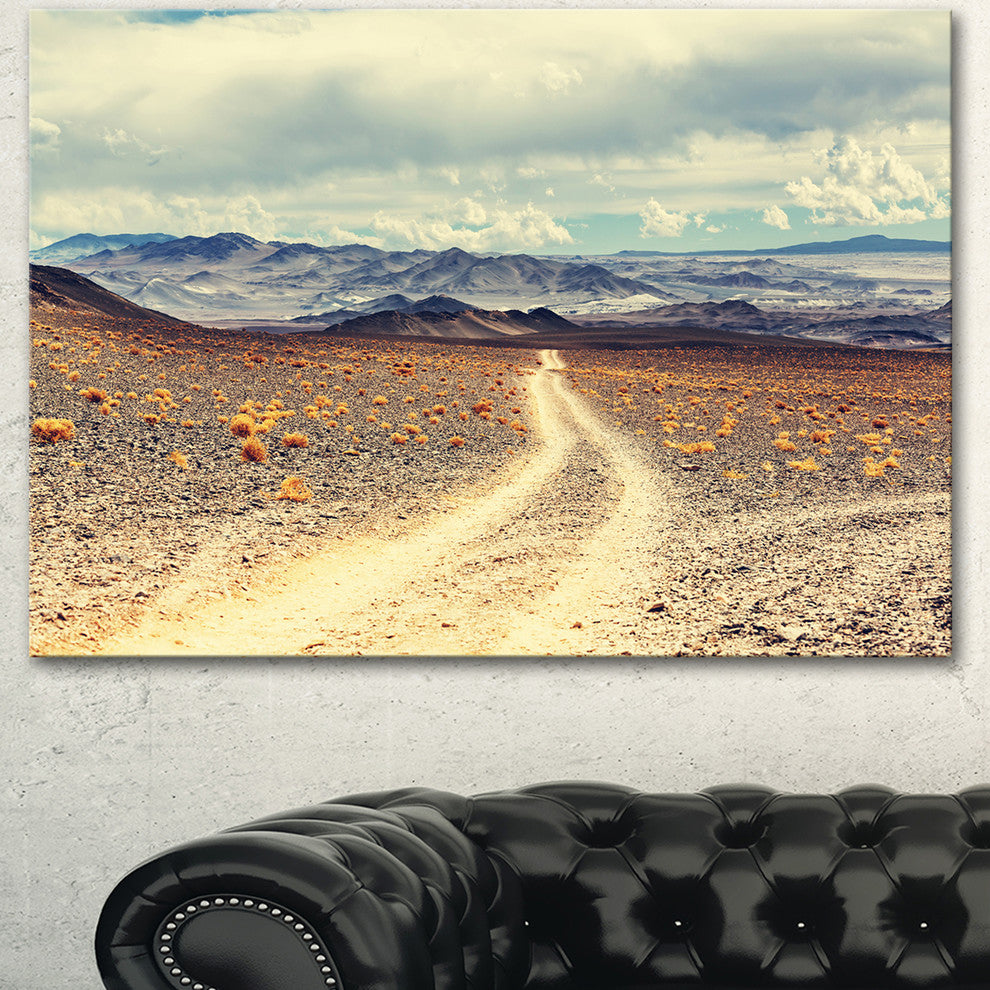 Dry Grass and Mountains in Argentina, Oversized Landscape Canvas Art, 40"x30"