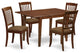 5Pc Dining Set, Rectangle Table, Butterfly Leaf, Linen White