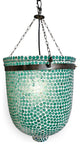 Blue Mosaic Bucket Pendant, Medium