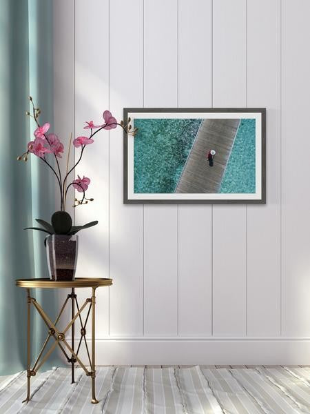 "On the Boardwalk" Framed Painting Print, 18"x12"
