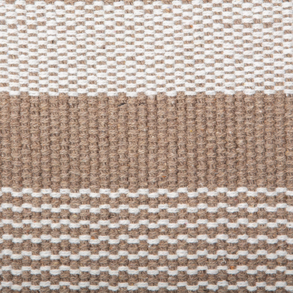 Stone Cabana Stripe Recycled Yarn Rug 2X3 Ft