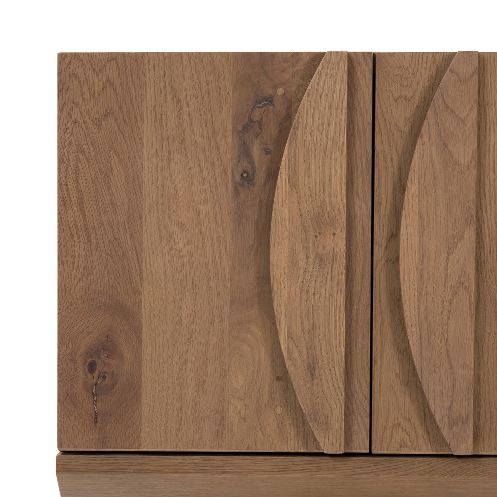 Pickford Media Console-Dusted Oak Veneer