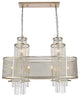 Elegant 1540G45ASL Legacy 10-Light Antique Silver Leaf Chandelier Clear