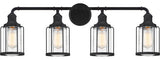 Quoizel LUD8634EK Four Light Bath, Earth Black Finish