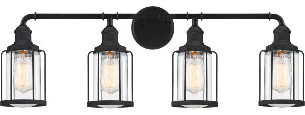 Quoizel LUD8634EK Four Light Bath, Earth Black Finish