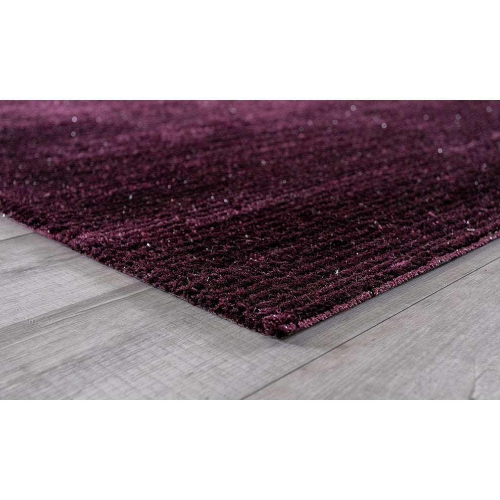 8" x 10" Resin Purple Modern Shimmery Area Rug