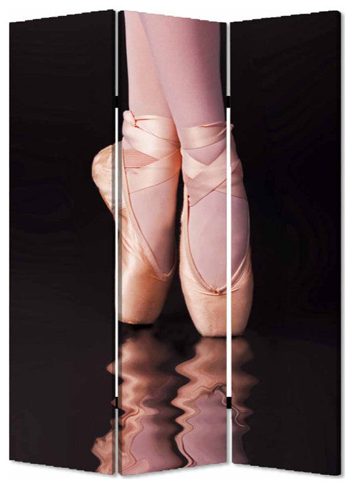 48" X 72" Multi Color Wood Canvas Ballet  Screen