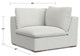 Jasmine Corner Sofa Module in Performance Fabric, Cloud Gray