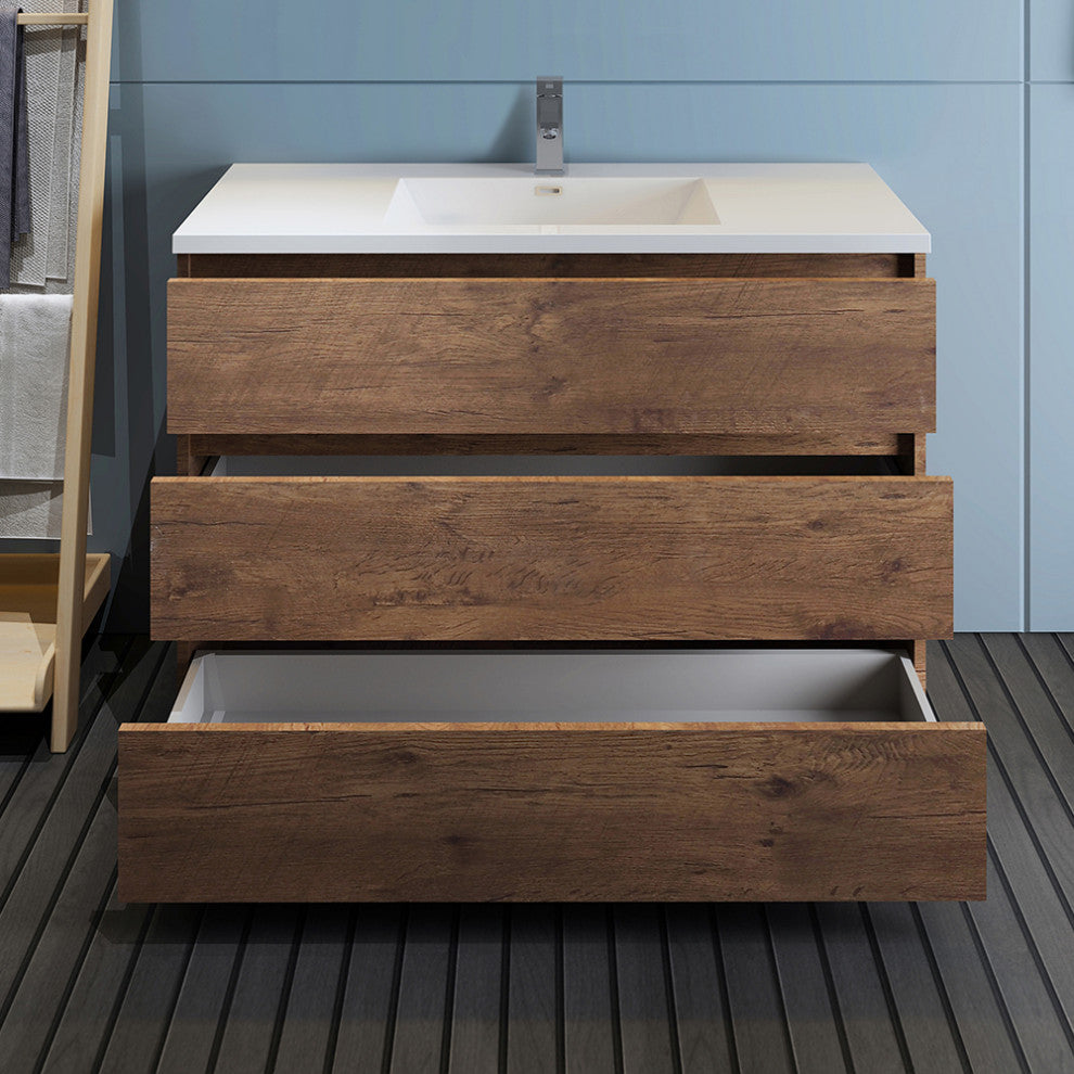 Fresca Lazzaro 48" Rosewood Cabinet With Integrated Sink