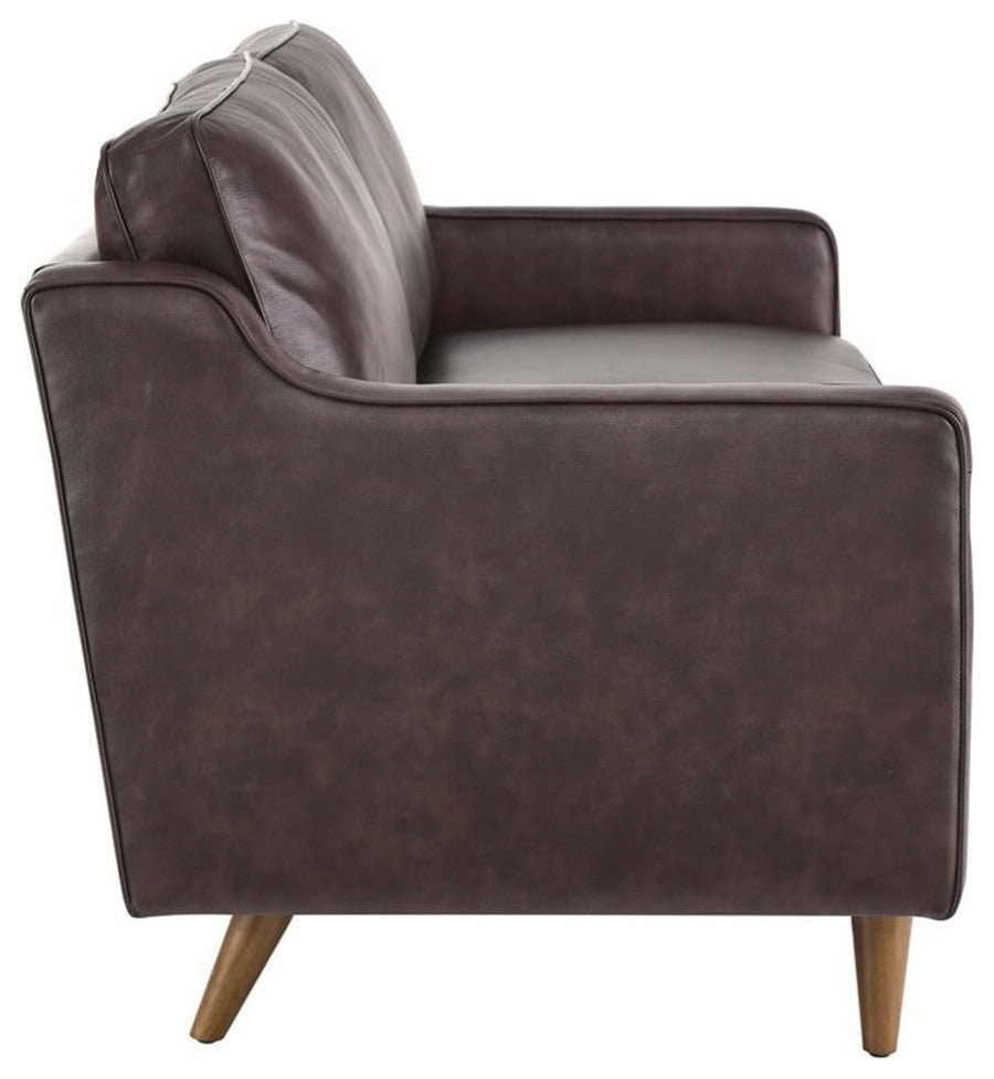 Impart Genuine Leather Sofa, Brown