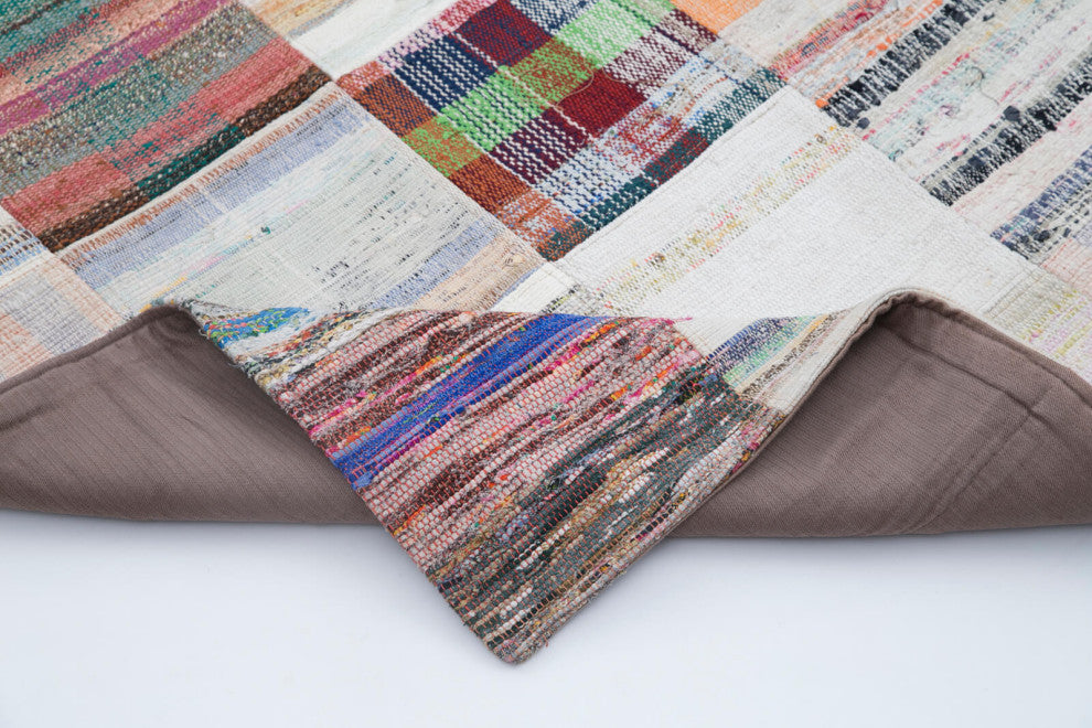 Rug N Carpet - Handmade Anatolian 6' 8'' x 9' 11'' Rustic Patchwork Kilim Rug