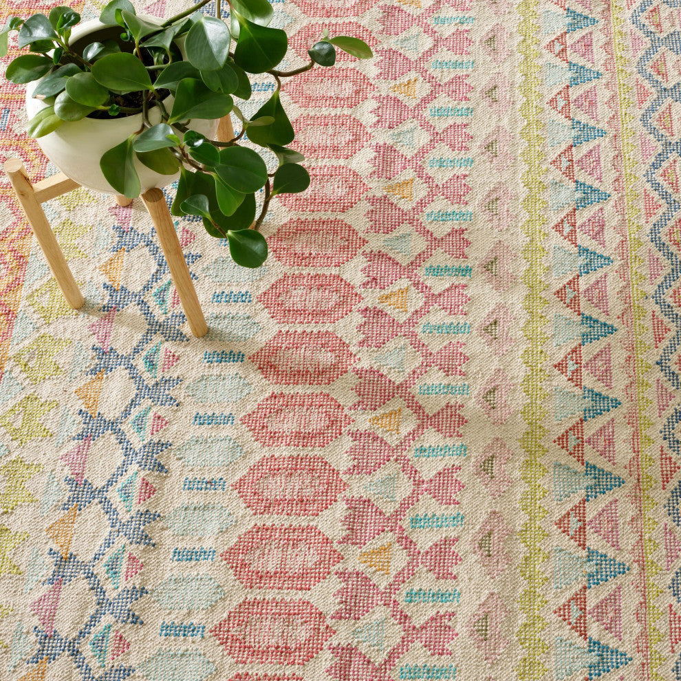 Dash & Albert Stony Brook Multi Hand Loom Knotted Cotton Rug, Multi, 8' x 10'