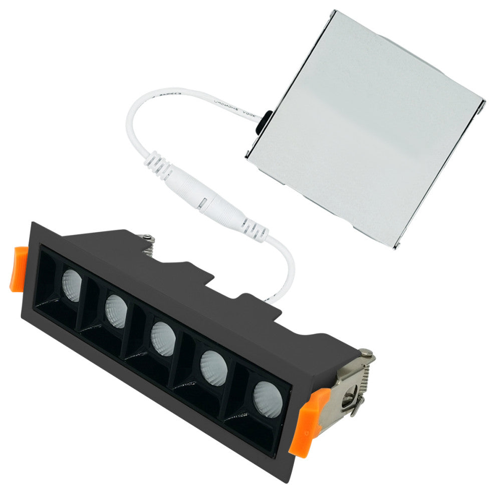 5 head Integrated LED Recessed Light Fixture Dimmable, 10W, 650Lumens, 2700K