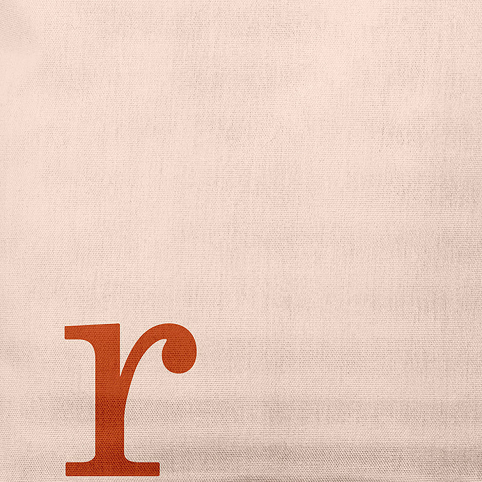 26"x26" Modern Monogram Decorative Throw Pillow, Sienna
