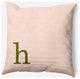20" x 20" Modern Monogram Indoor/Outdoor Polyester Throw Pillow, Olive