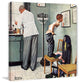 "Before the Shot" Painting Print on Canvas by Norman Rockwell