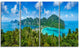 "Tropical Island" Panorama Canvas Photo Print, 4 Panels, 48"x28"