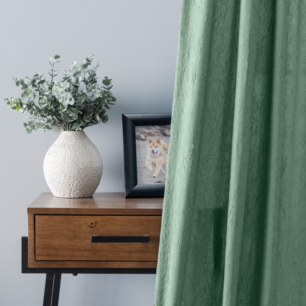 Portland Crushed Taffeta Tailored Panel, Spa, 48" X 63"