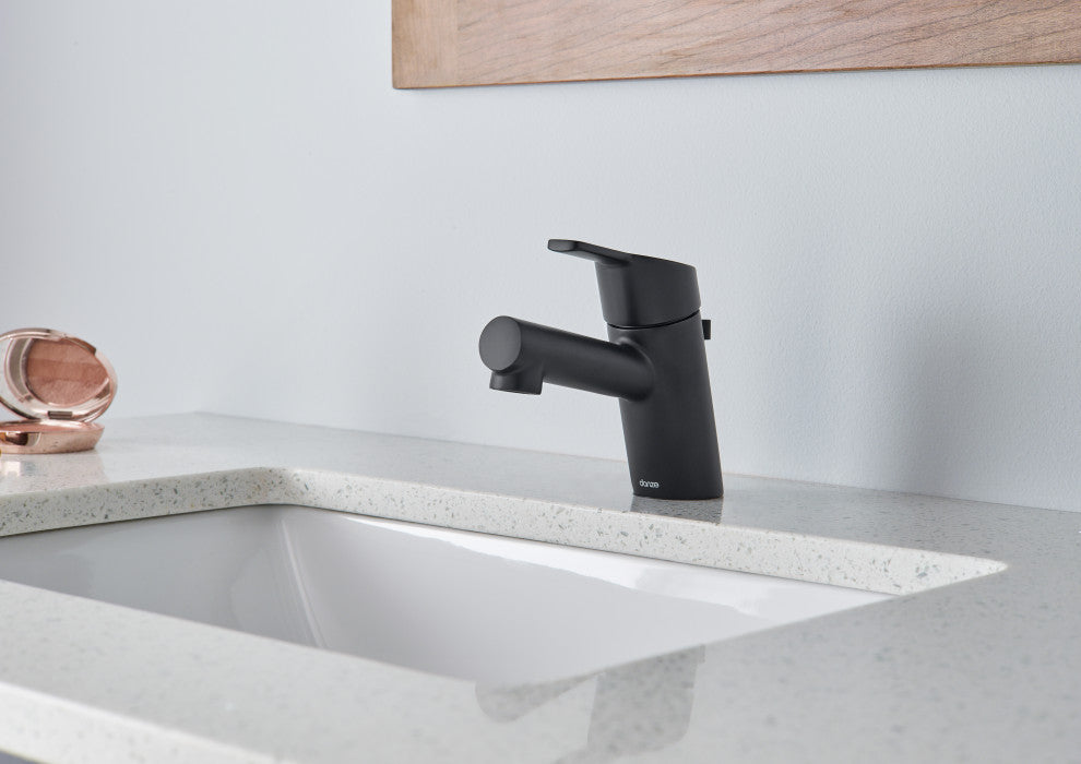 Amalfi Single Handle Lavatory Faucet Chrome, Satin Black