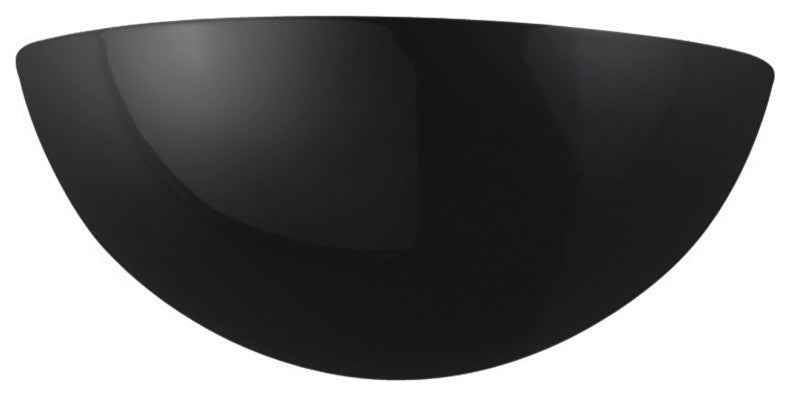 Ambiance Small Quarter Sphere Wall Sconce, Black, Matte White, LED