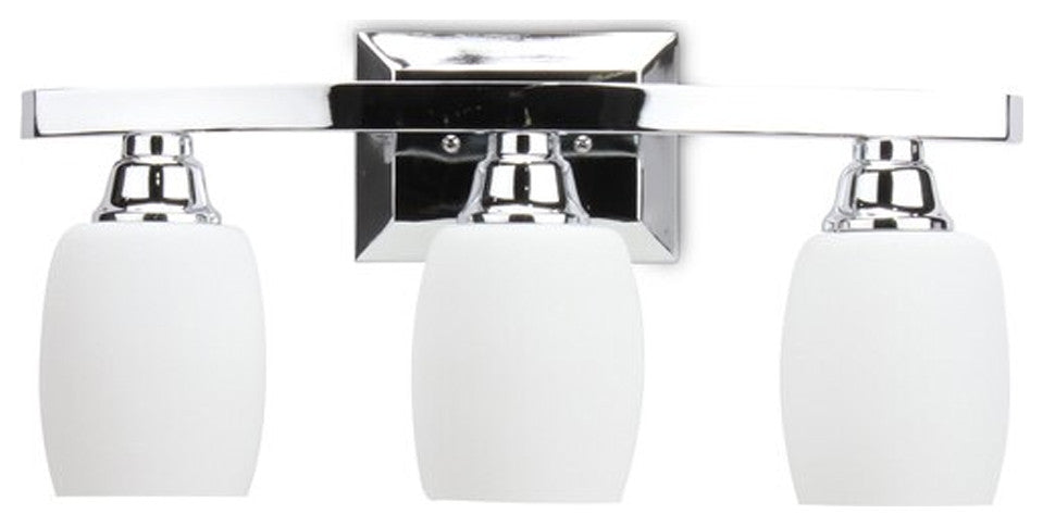 Allen + Roth 21"W 3-Light Bath Vanity Light Fixture by Kichler Chrome Finish