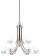 Metropolis 9L Chandelier Satin Nickel