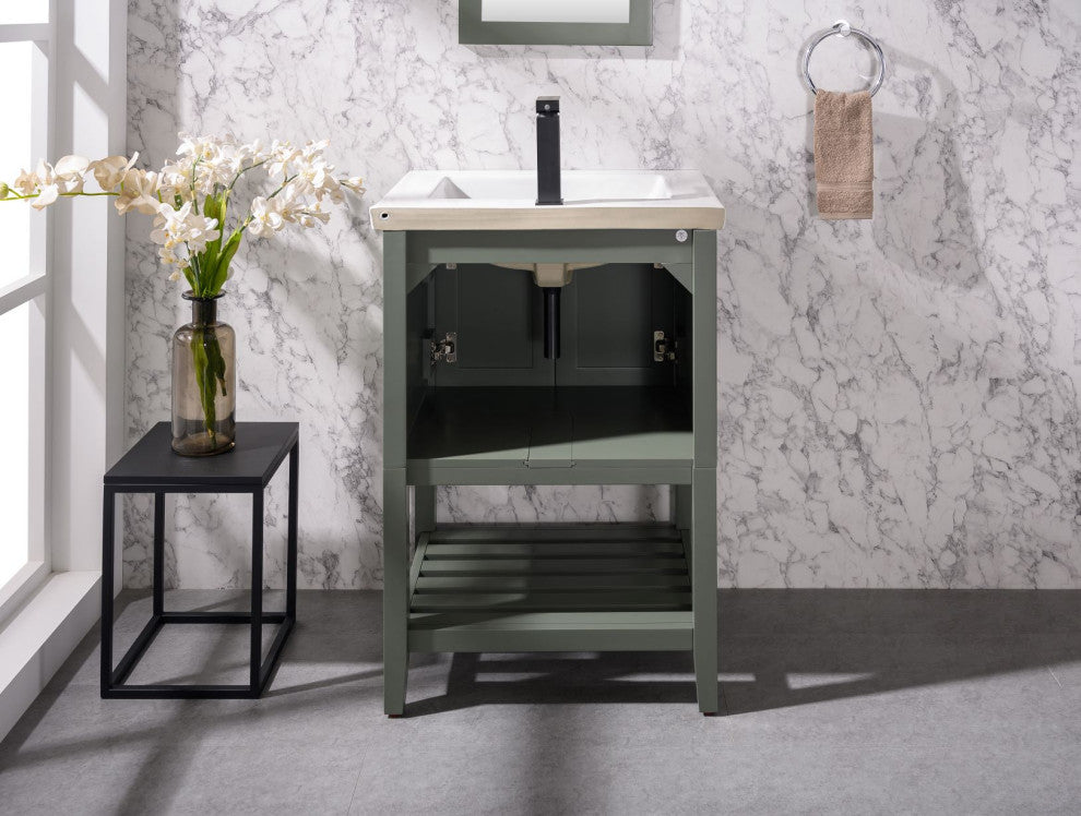 24" Kd Pewter Green Sink Vanity