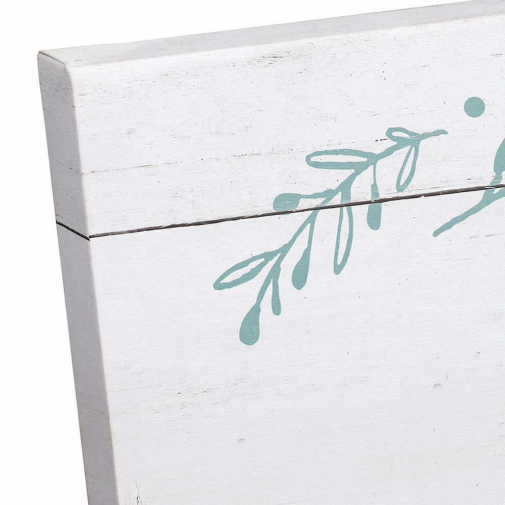 Teal Bunny Silhouette Graphic Art Print on Canvas