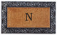 Prestige Silver Monogram Doormat 18"x30", Letter N